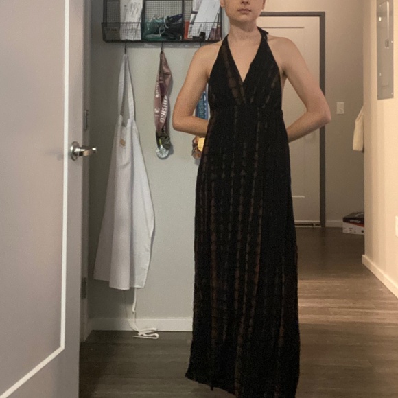 Beachy Boho Bali Maxi Dress | Black Tie Dye | Size S - Picture 3 of 5
